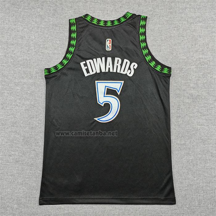 Camiseta Nino Minnesota Timberwolves Anthony Edwards NO 5 Classic 2025-26 Negro